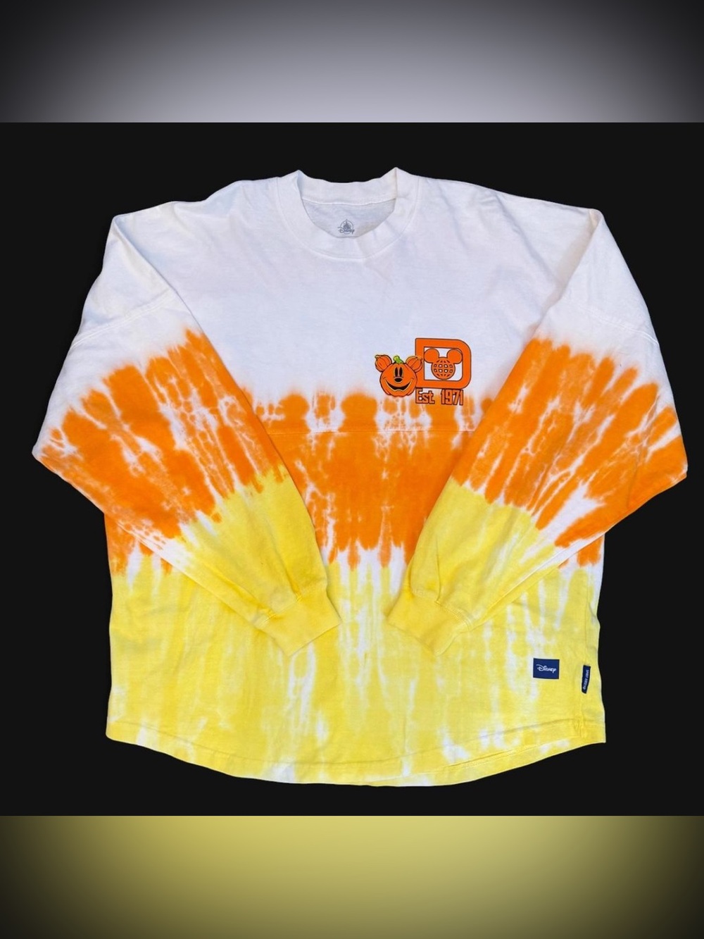 Disney Halloween Shirt Jersey Long Sleeves Tie-Dye - Size Small